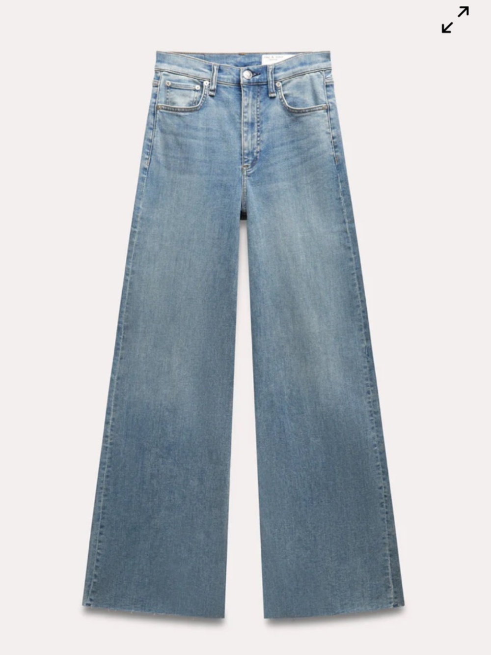 Rag & bone Sofie Ultra High Rise Wide-Leg Jean Whitney Denim - Picture 2 of 13